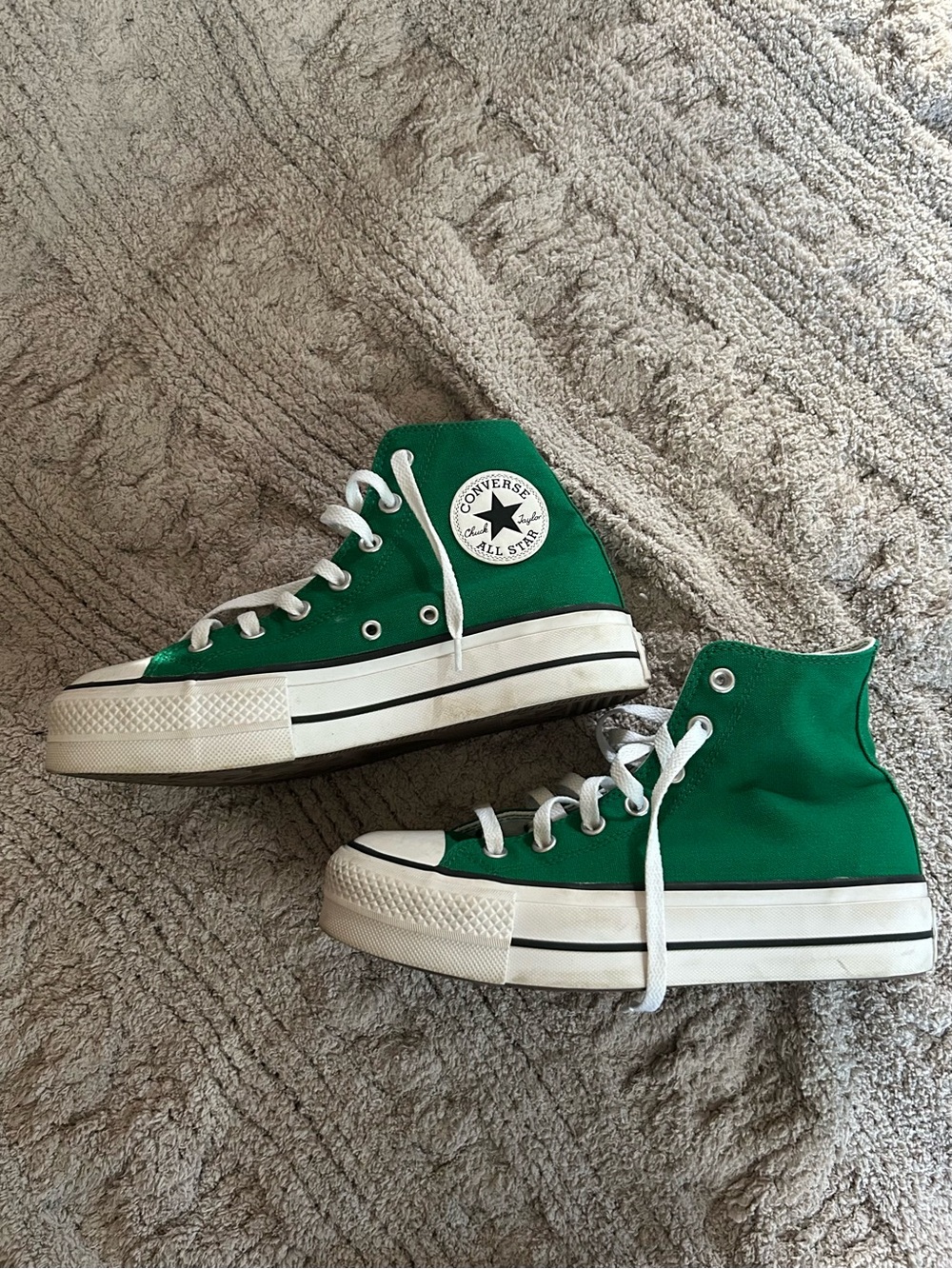 Converse Chuck Taylor All Star Lift Platform High Top Green Sneakers Women’s 8 - Picture 4 of 7